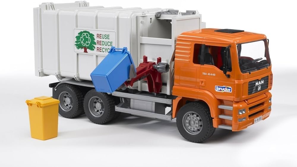 Bruder Toys Garbage Truck_ Realistic Play for Young Collectors