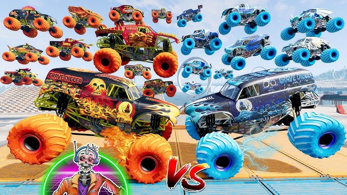 Monster Truck Fire and Ice_ Epic Showdown & Thrilling Action