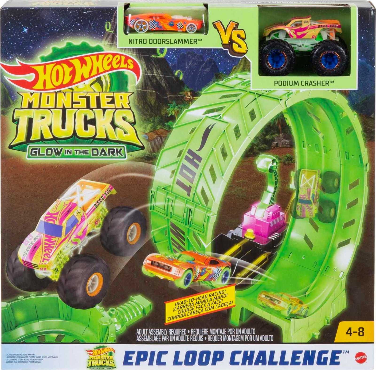 Hot Wheels Monster Trucks_ Glow in the Dark & Fire Models