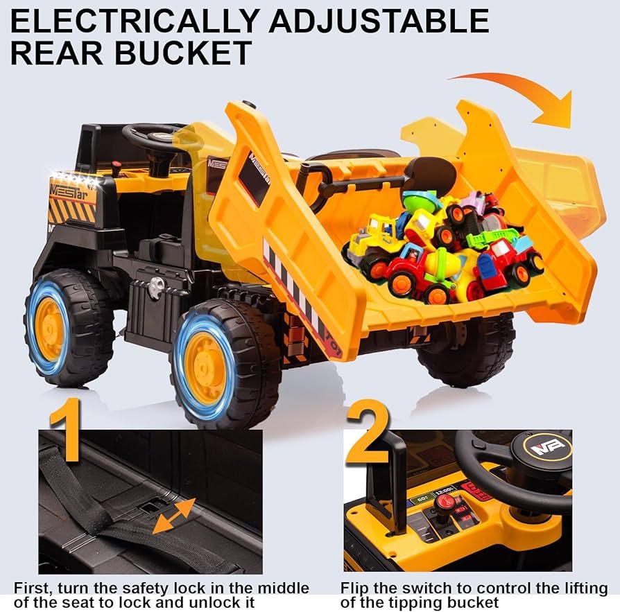 24 Volt Ride On Dump Truck for Kids _ Heavy Duty Toy Vehicle