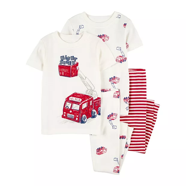 Carters Fire Truck Pajamas_ Cozy & Fun Kids Sleepwear