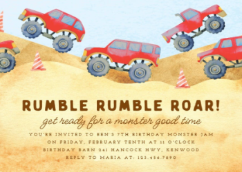 Fire Truck Birthday Party Invitations _ Custom Designs & Ideas