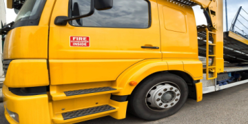 Fire Truck Fire Extinguisher Sticker_ Inside Placement Guide