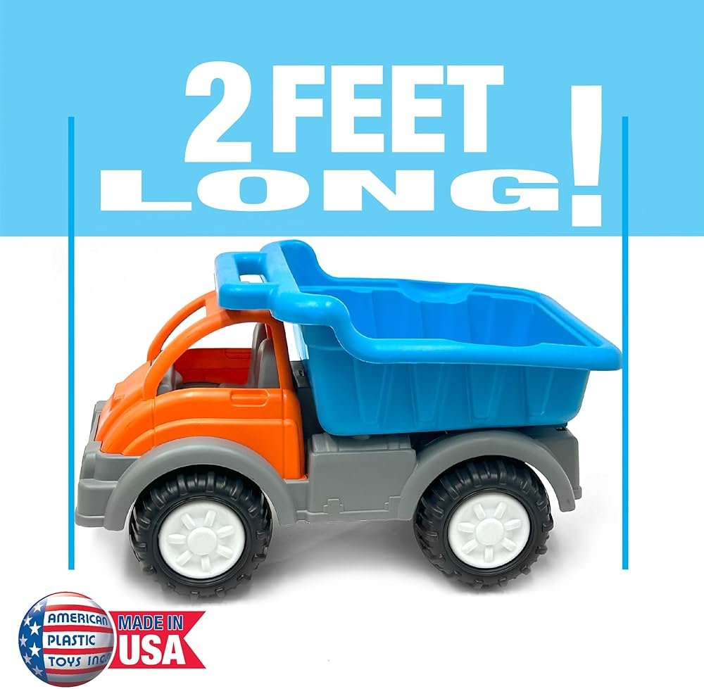 Giant American Plastic Toys_ Durable Dump Truck for Kids