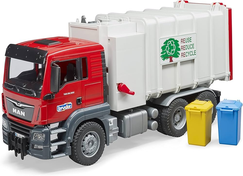 Bruder Toys Garbage Truck_ Realistic Play for Young Collectors