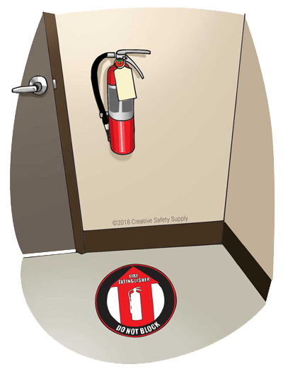 Fire Truck Fire Extinguisher Sticker_ Inside Placement Guide