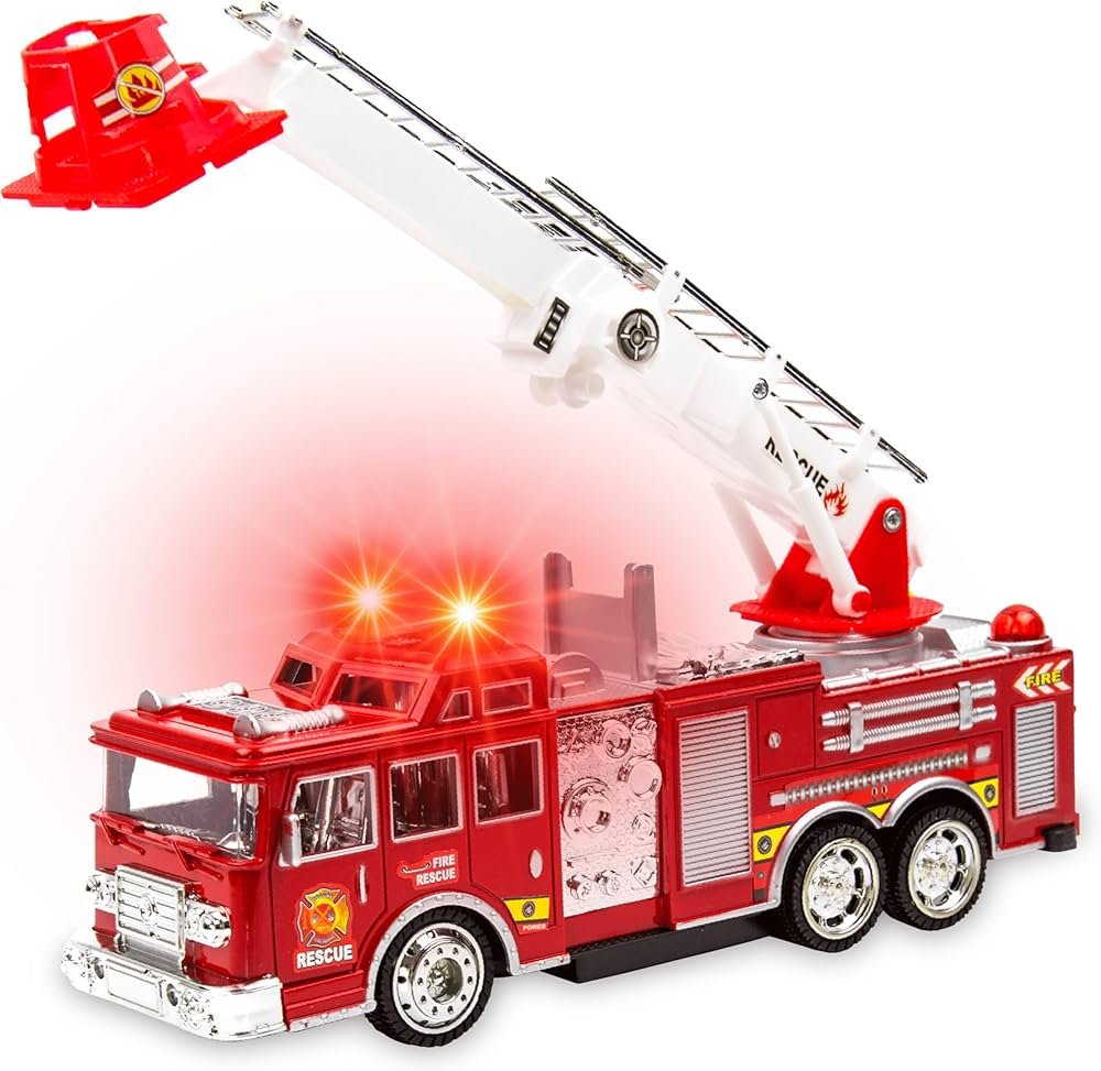 Toy Fire Truck with Lights & Sounds _ Realistic Play