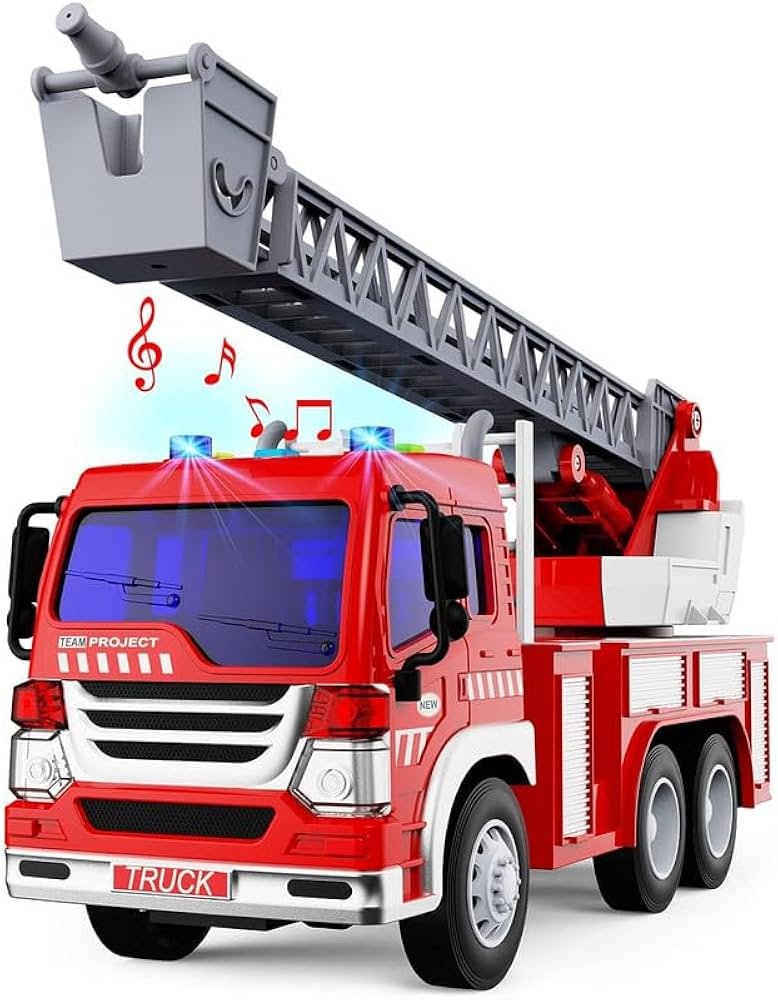 Toy Fire Truck with Lights & Sounds _ Realistic Play