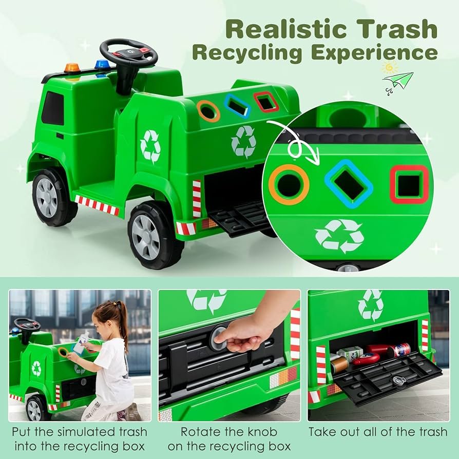 Ride-On Garbage Truck Toy_ Fun & Realistic Play for Kids